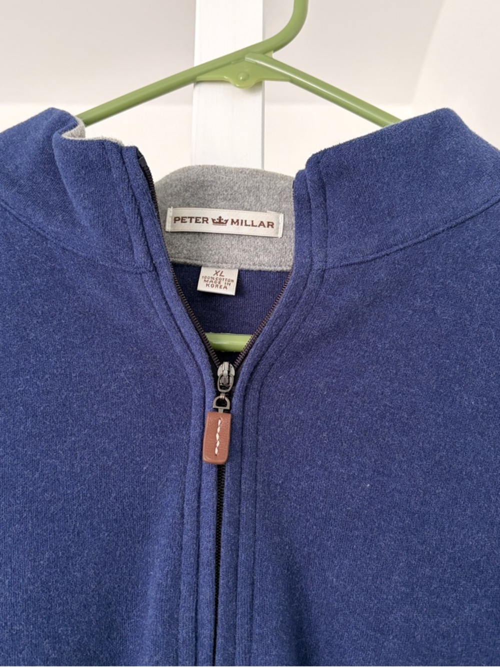 Peter Millar Men's Deep Navy Full-Zip Sweater Jacket